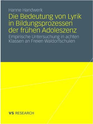 cover image of Die Bedeutung von Lyrik in Bildungsprozessen der frühen Adoleszenz